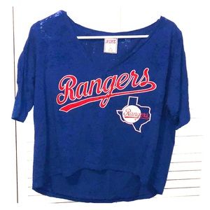 VS Pink Texas Rangers Crop Top
